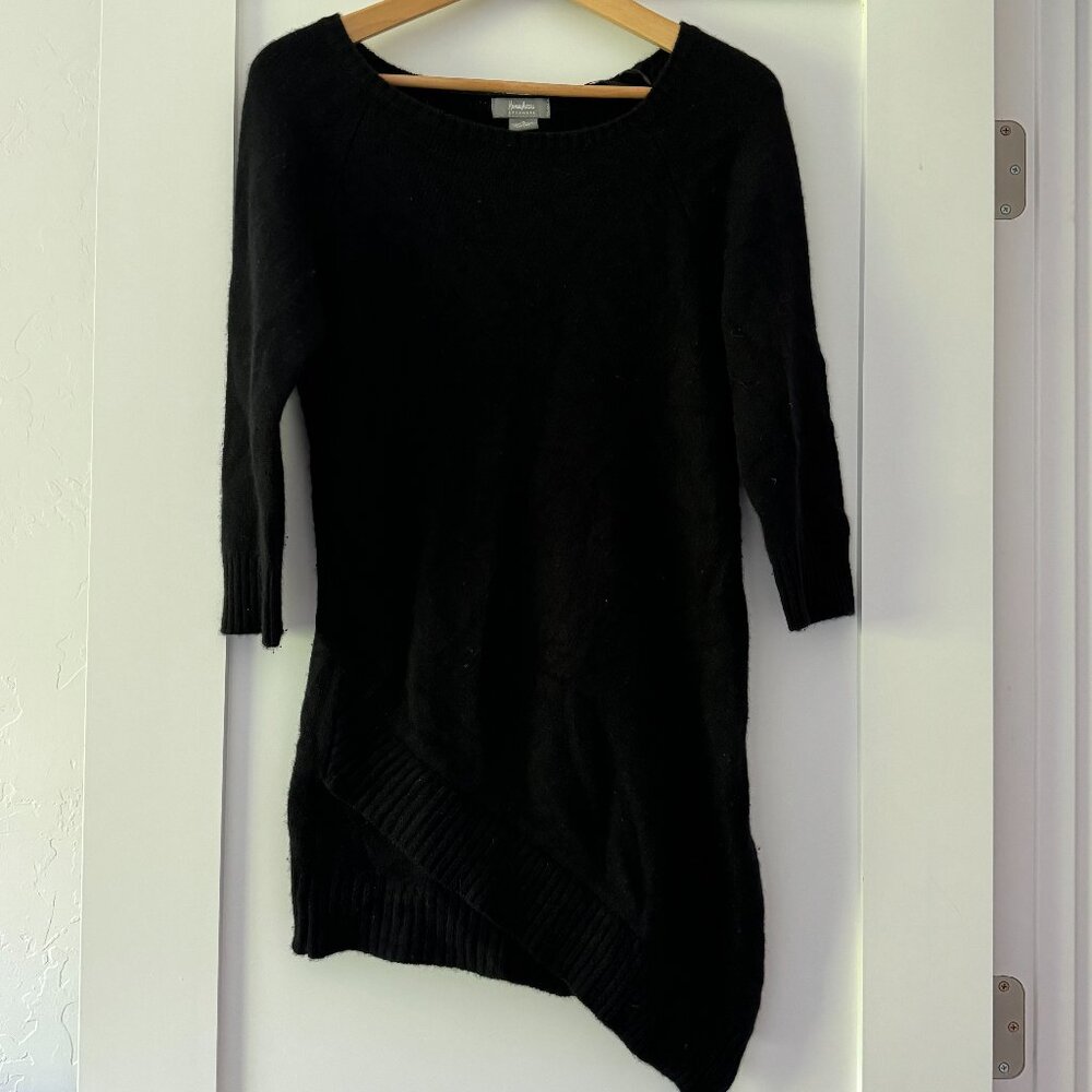 Neiman Marcus Cashmere Asymmetrical Sweater Dress